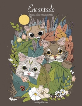 Paperback Encantado libro para colorear para adultos 1 & 2 [Spanish] Book