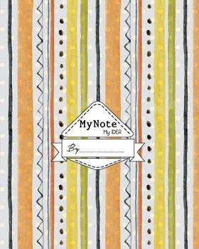 Paperback Notebook: My Note My Idea,8 x 10, 110 pages: Hand drawn Line Book