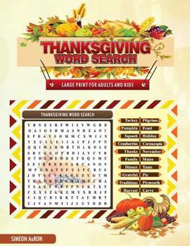 Thanksgiving Word Search : 500 Large Print Puzzle for Adults, Kids and Seniors
