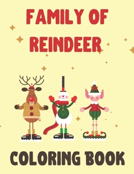 Paperback Family of Reindeer Coloring Book
