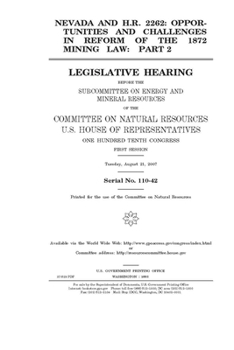 Paperback Nevada and H.R. 2262 Pt. II Book