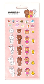 Line Friends Puffy Stickers