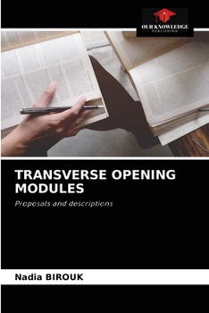 Paperback Transverse Opening Modules Book
