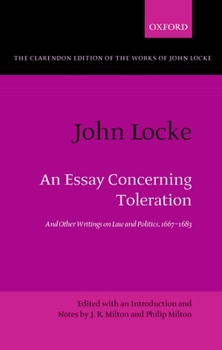 Paperback John Locke: An Essay Concerning Toleration: And Other Writings on Law and Politics, 1667-1683 Book