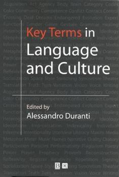 Hardcover Key Terms in Language and Culture Book