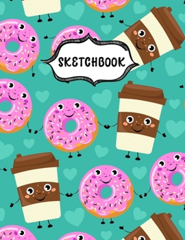 Sketchbook: Cafe & Doughnuts Sketching Book To Practice Drawing & Doodling, Artist Paint Pad, Large Blank Pages (8.5 x 11 in)