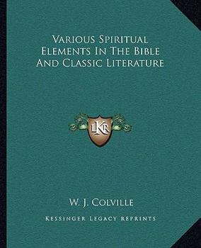 Paperback Various Spiritual Elements In The Bible And Classic Literature Book