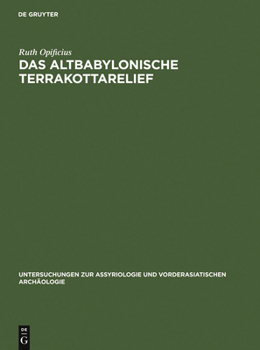 Hardcover Das Altbabylonische Terrakottarelief [German] Book
