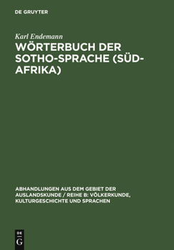 Hardcover Wörterbuch Der Sotho-Sprache (Süd-Afrika) [German] Book