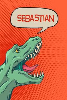 Paperback Sebastian: Personalized Dino Isometric Dot Paper Notebook 120 Pages 6x9 Book