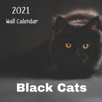 Black Cats 18 month calendar 2021: Black Cats Calendar 2021, 18 Month calendar, 8.5 x 8.5 inches