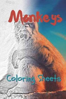 Paperback Monkey Coloring Sheets: 30 Monkey Drawings, Coloring Sheets Adults Relaxation, Coloring Book for Kids, for Girls, Volume 8 Book
