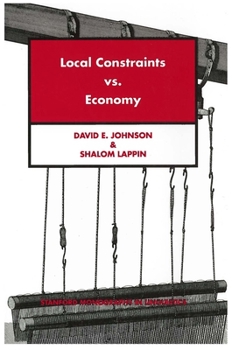 Paperback Local Constraints vs. Economy Book