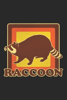 Paperback Raccoon: Raccoon Notebook Blank Dot Grid Journal dotted with dots 6x9 120 Pages Checklist Record Book Take Notes Animal Lover P Book