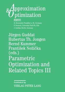 Paperback Parametric Optimization and Related Topics III Book