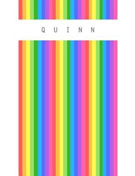 Paperback Quinn: Personalized rainbow sketchbook with name: 120 Pages Book