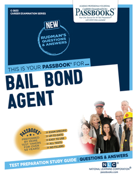 Paperback Bail Bond Agent (C-3833): Passbooks Study Guidevolume 3833 Book