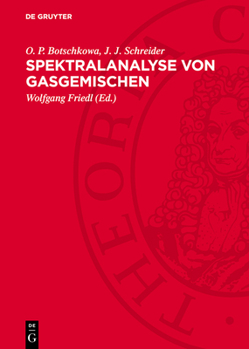 Hardcover Spektralanalyse Von Gasgemischen [German] Book