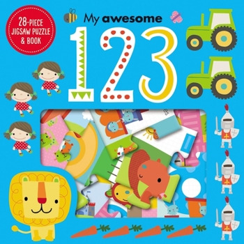 Paperback Jigsaw Puzzle and Book My Awesome 123 Book