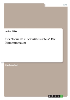 Paperback Der "locus ab efficientibus rebus". Die Kommunmauer [German] Book