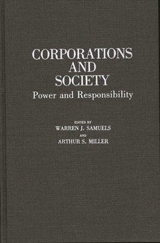 Hardcover Corporations and Society: Power and Responsibility Book