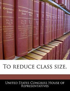 Paperback To Reduce Class Size. Book