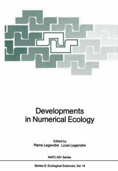 Paperback Developments in Numerical Ecology Book