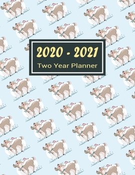 Paperback 2020-2021 Two Year Planner: Cutie Deer Two Year Planner, Two Year Calendar 2020-2021, Daily Monthly Planner 2020 Size 8.5 x 11 Inch, Business Plan Book