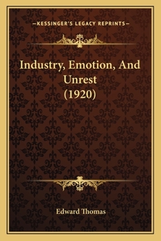 Paperback Industry, Emotion, And Unrest (1920) Book