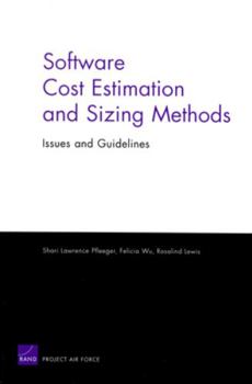 Paperback Software Cost Estimation and Sizing Methods: Issues and Guidelines Book