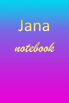 Paperback Jana: Blank Notebook - Wide Ruled Lined Paper Notepad - Writing Pad Practice Journal - Custom Personalized First Name Initia Book