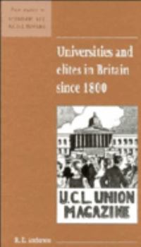 Hardcover Universities and Elites in Britain since 1800 Book