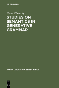 Hardcover Studies on Semantics in Generative Grammar Book
