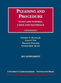 Paperback Cases and Materials: Pleading and Procedure Supplement: State and Federal Book