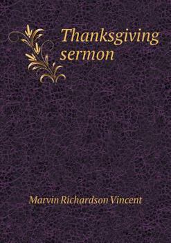 Paperback Thanksgiving sermon Book
