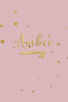 Paperback Amber: Personalized Journal to Write In - Rose Gold Line Journal Book