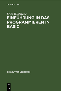 Hardcover Einführung in das Programmieren in BASIC [German] Book