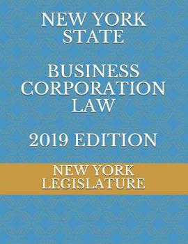 Paperback New York State Business Corporation Law 2019 Edition Book