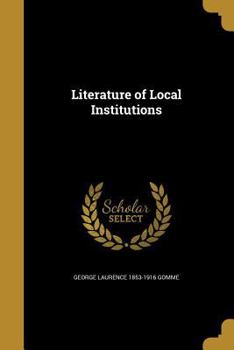 Paperback Literature of Local Institutions Book