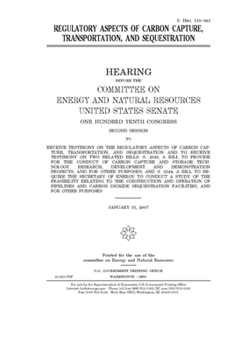 Paperback Regulatory aspects of carbon capture, transportation, and sequestration Book