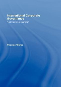 Hardcover International Corporate Governance: A Comparative Approach Book