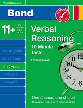 Paperback Bond 10 Minute Tests Verbal Reasoning 9-10 Yrs Book