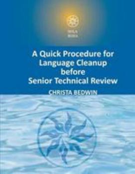 Paperback A Quick Procedure For Language Cleanup before Senior Technical Review Book