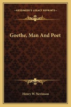 Paperback Goethe, Man And Poet Book