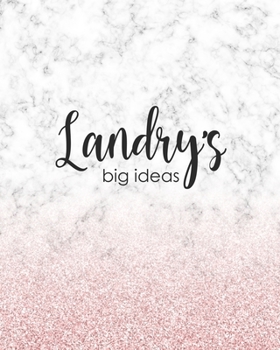 Paperback Landry's Big Ideas: Personalized Notebook - 8x10 Lined Women's Journal Book