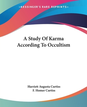 Paperback A Study Of Karma According To Occultism Book