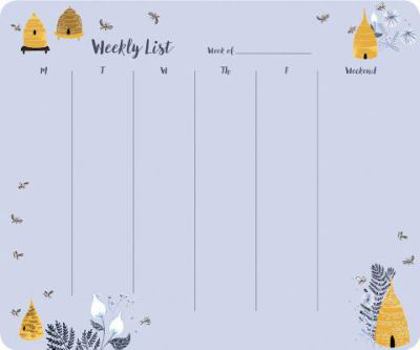 Calendar Garden Bee Weekly To-Do Pad Book