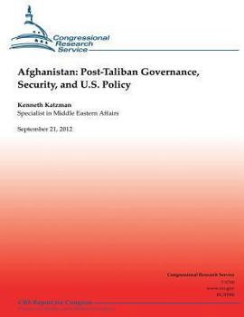 Paperback Afghanistan: Post-Taliban Governance, Security, and U.S. Policy Book