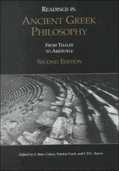 Hardcover Readings in Ancient Greek Philosophy: From Thales to Aristotle Book