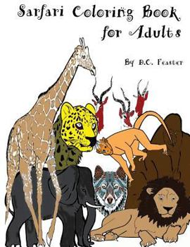 Paperback Safari Coloring Book for Adults: Relaxing in the jungle Book
